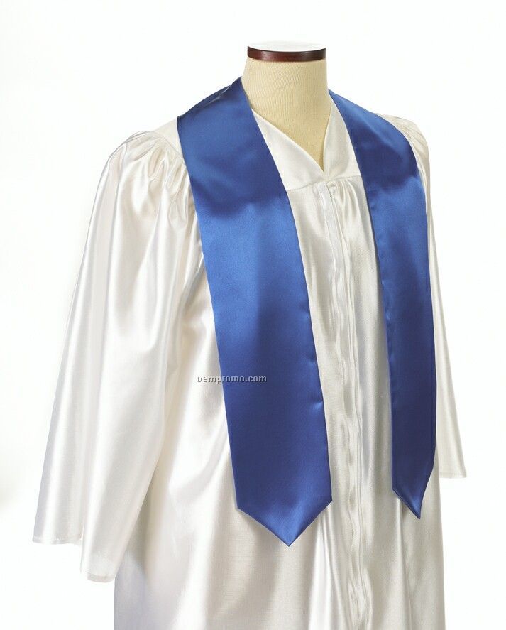 Wolfmark Extra Long Royal Blue Graduation Sash (72"X5")
