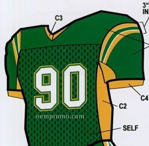 Adult Custom Football Uniform Jersey W/ Shoulder Stripes & Underarm Panel