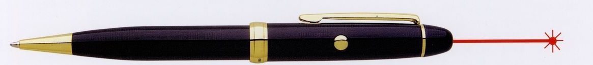 Brass Laser Pointer Pen W/ Deluxe Velvet Box