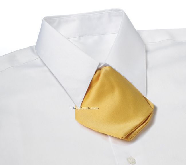 Wolfmark Polyester Satin Adjustable Band Tulip Bow Tie - Gold