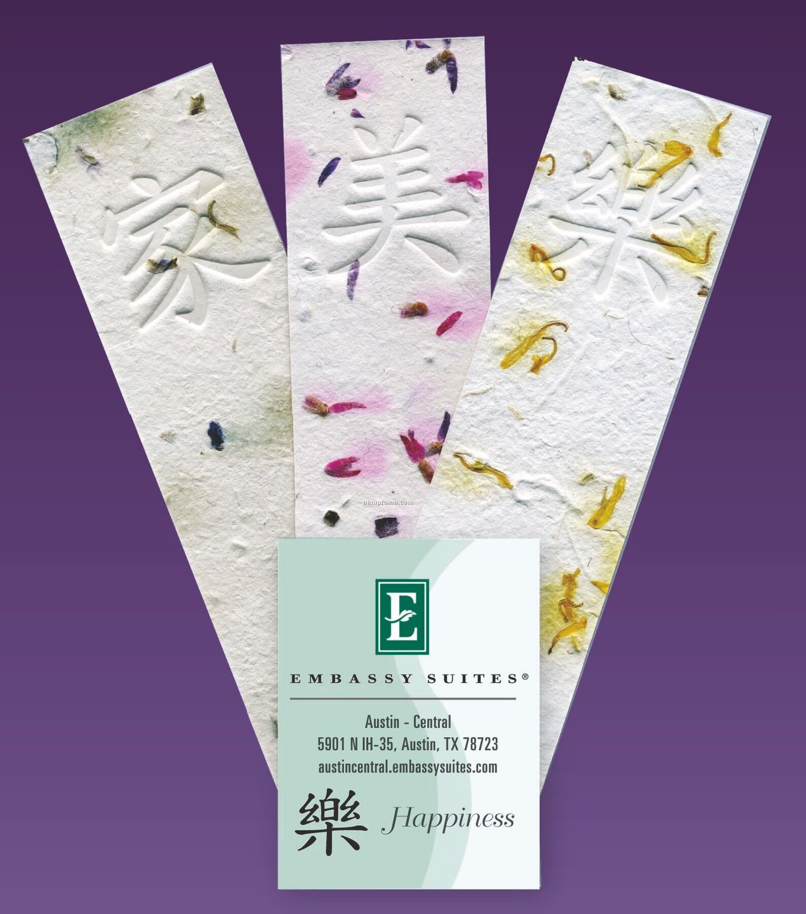 Courage Intention Handmade Embedded Wildflower Seed Bookmark