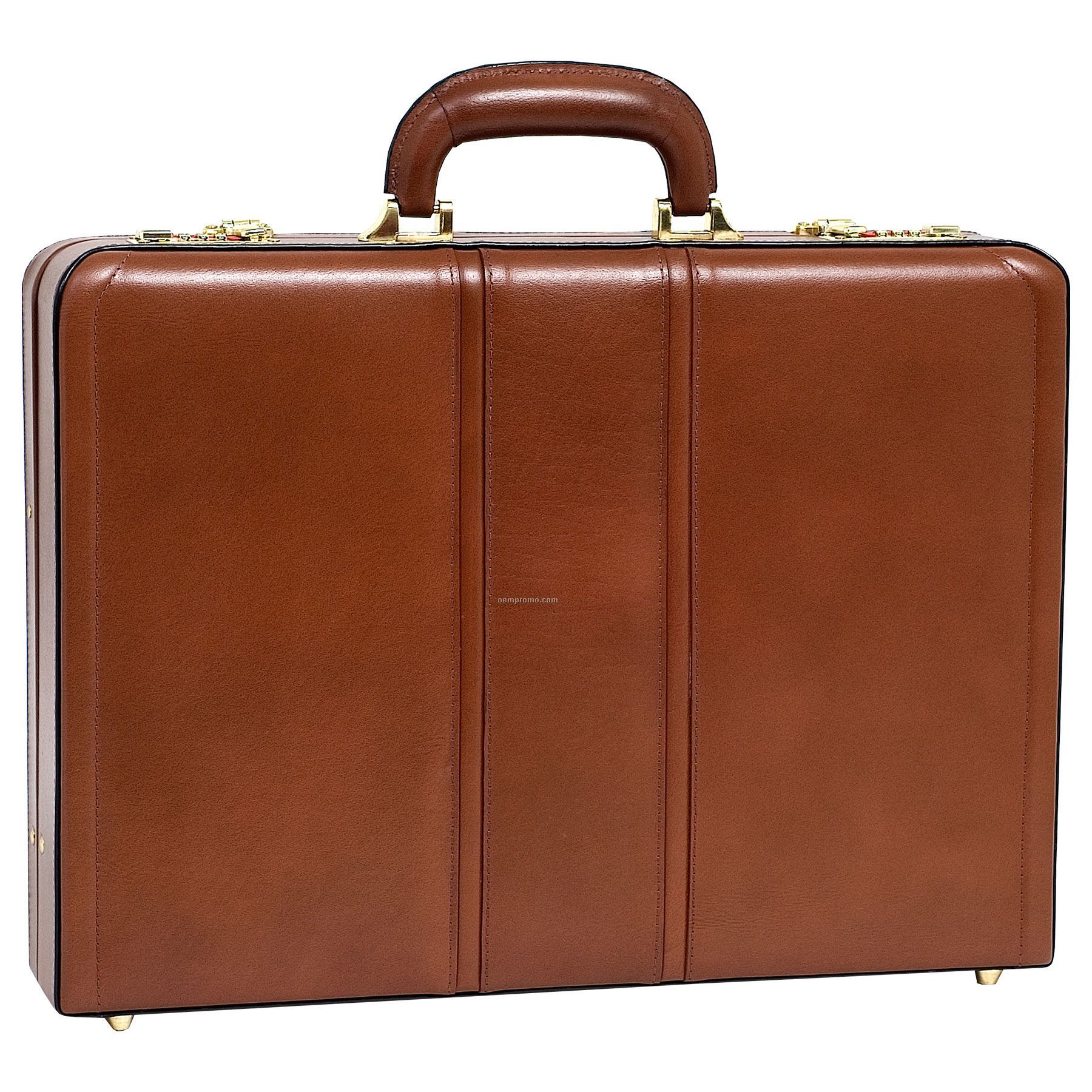 Daley Leather Attache Case - Brown