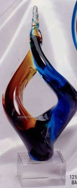 Art Glass Sculpture - Entwined Limbs