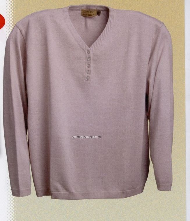 Ladies V-neck Long Sleeve Pullover Sweater