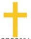 Stock Religious Cross Mascot Chenille Patch