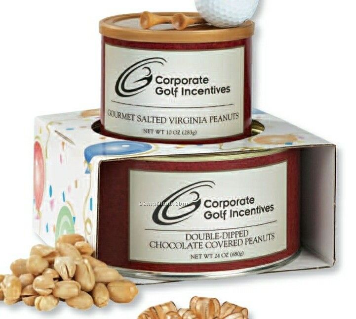 Top Two Duo Chocolate Covered Peanuts & Salted Peanuts 32 Oz.