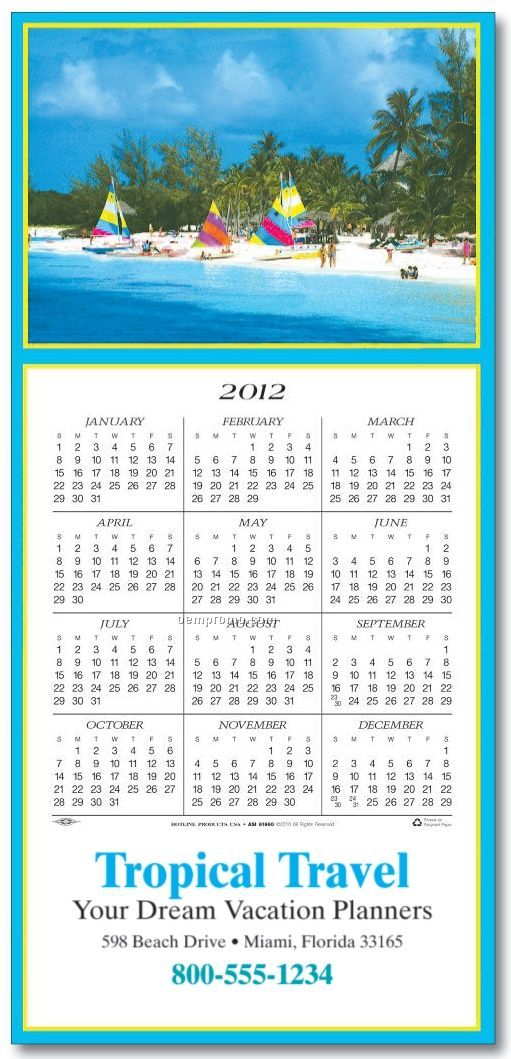 Tropical Getaway Greeting Card Calendar (After 9/1/11)