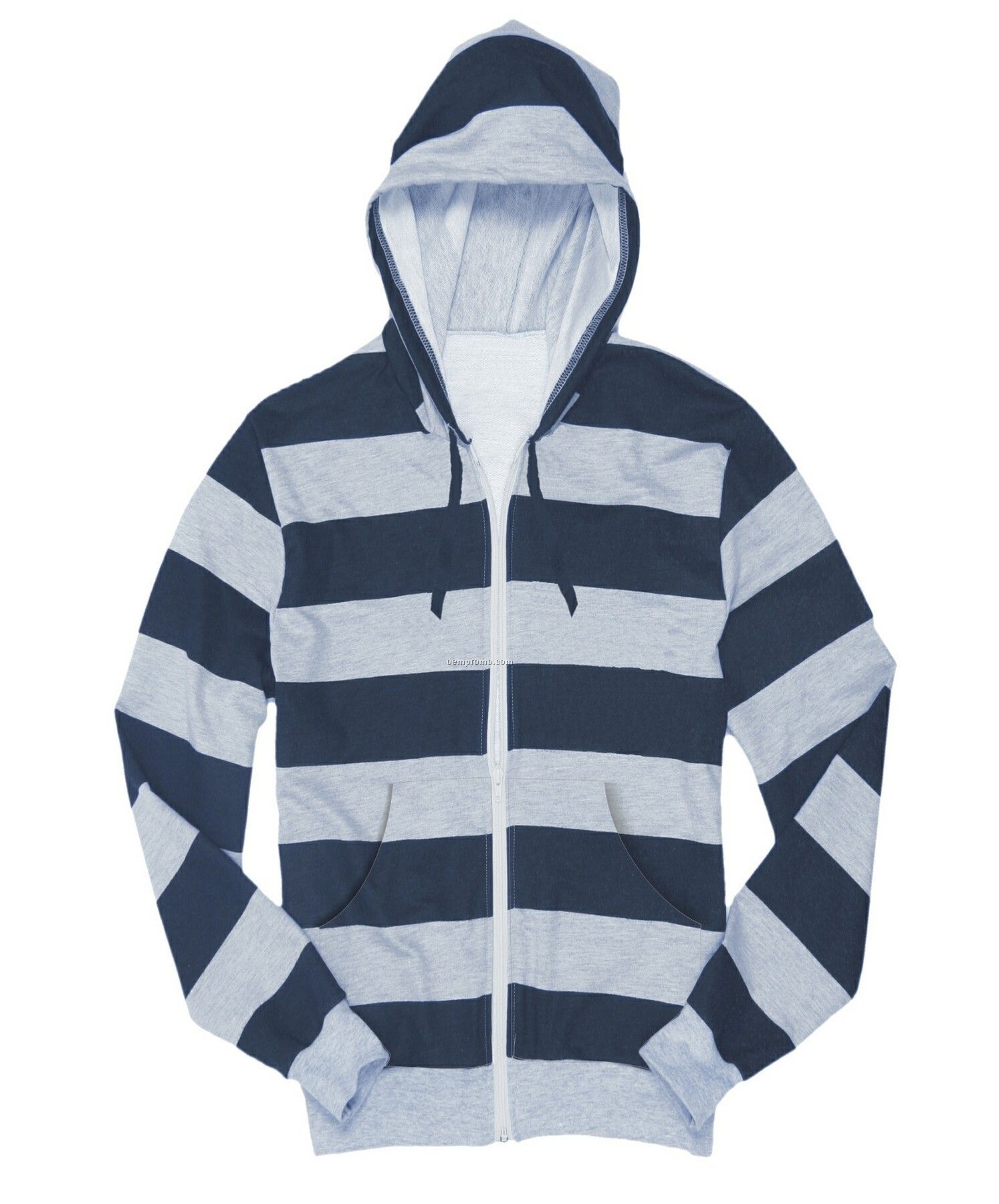 Youth Navy Blue/Heather Gray Rugby Hoodie
