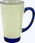 17 Oz. Heartland Funnel Latte Mug W/Color Trim