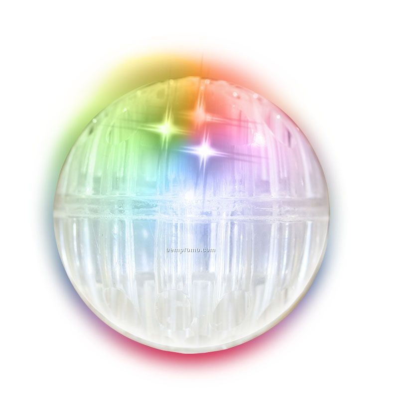 Clear Whiffle Light Up Ball W/ Rainbow LED