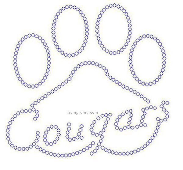 Cougar Paw Rhinestone Transfer