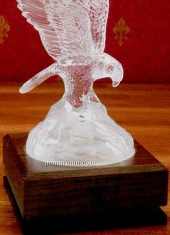 Full Lead Crystal Eagle Sculpture