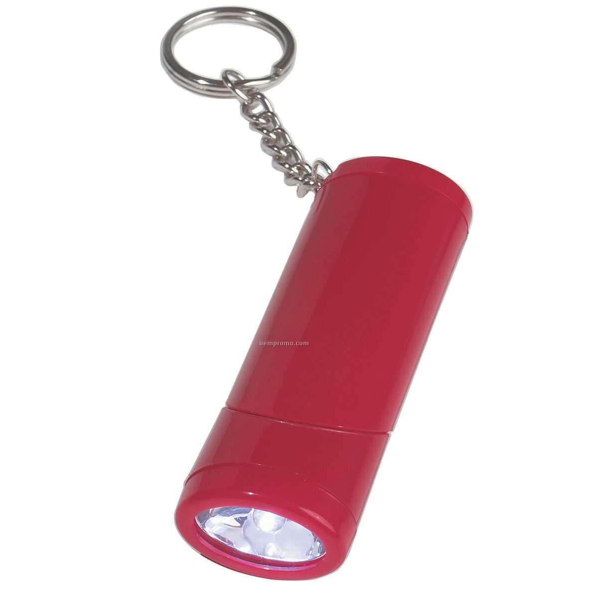 Red Swivel Top Flashlight Keychain