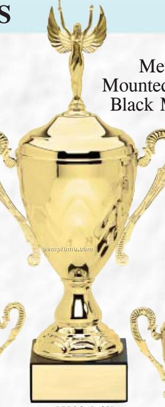 23" Fontana Series Metal Trophy Cup On Genuine Black Marble Base