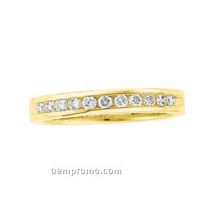 Ladies' 14ky 1/3 Ct. Tw. Diamond Round Band Ring (Size 5-8)