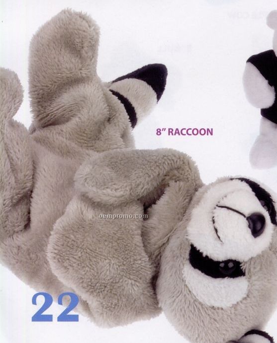 Laying Raccoon Beanie Stuffed Animal