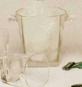 26 Oz. Clear Glass Sterling Decanter W/ 4 Rocks Glasses