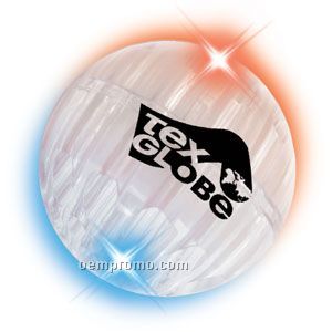 Clear Whiffle Light Up Ball W/ Red & Blue LED