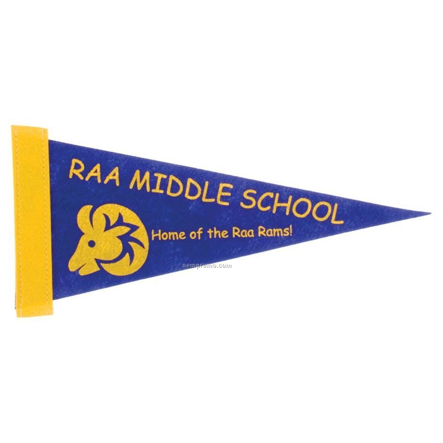 Pennant With Sewn-on Strip (12