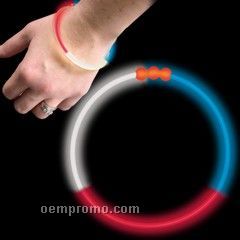 Red, White, & Blue Color Changing Glow Bracelet