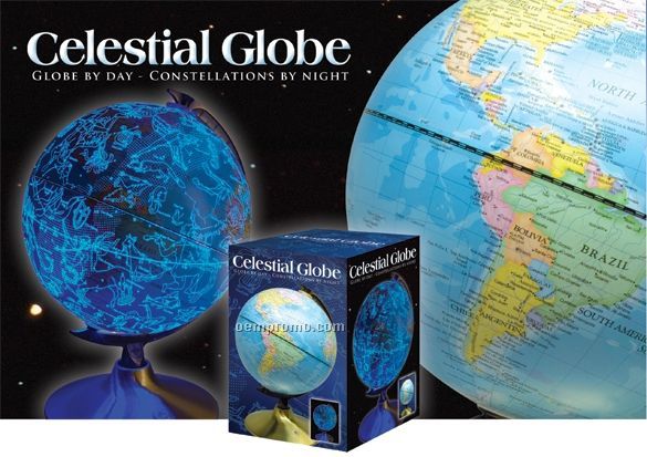 Celestial Globe - Earth By Day/ Constellations By Night (8")