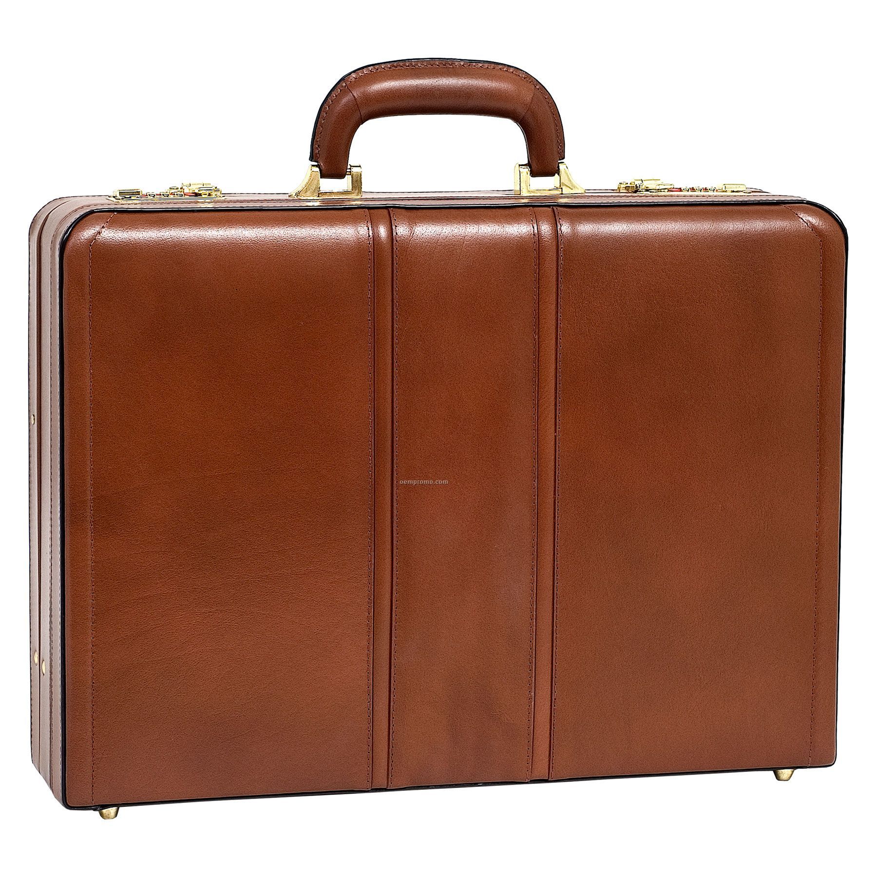 Coughlin Leather Expandable Attache Case - Brown