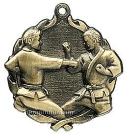 Medal, "Karate" Wreath - 2-1/2" Dia.