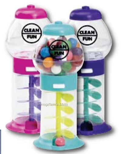 Mini Spiral Bubble Gum Machine / Assorted Color (7 1/4