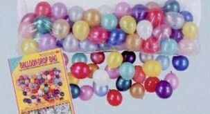 Plastic Balloon Bag W/100 Assorted Color Balloons