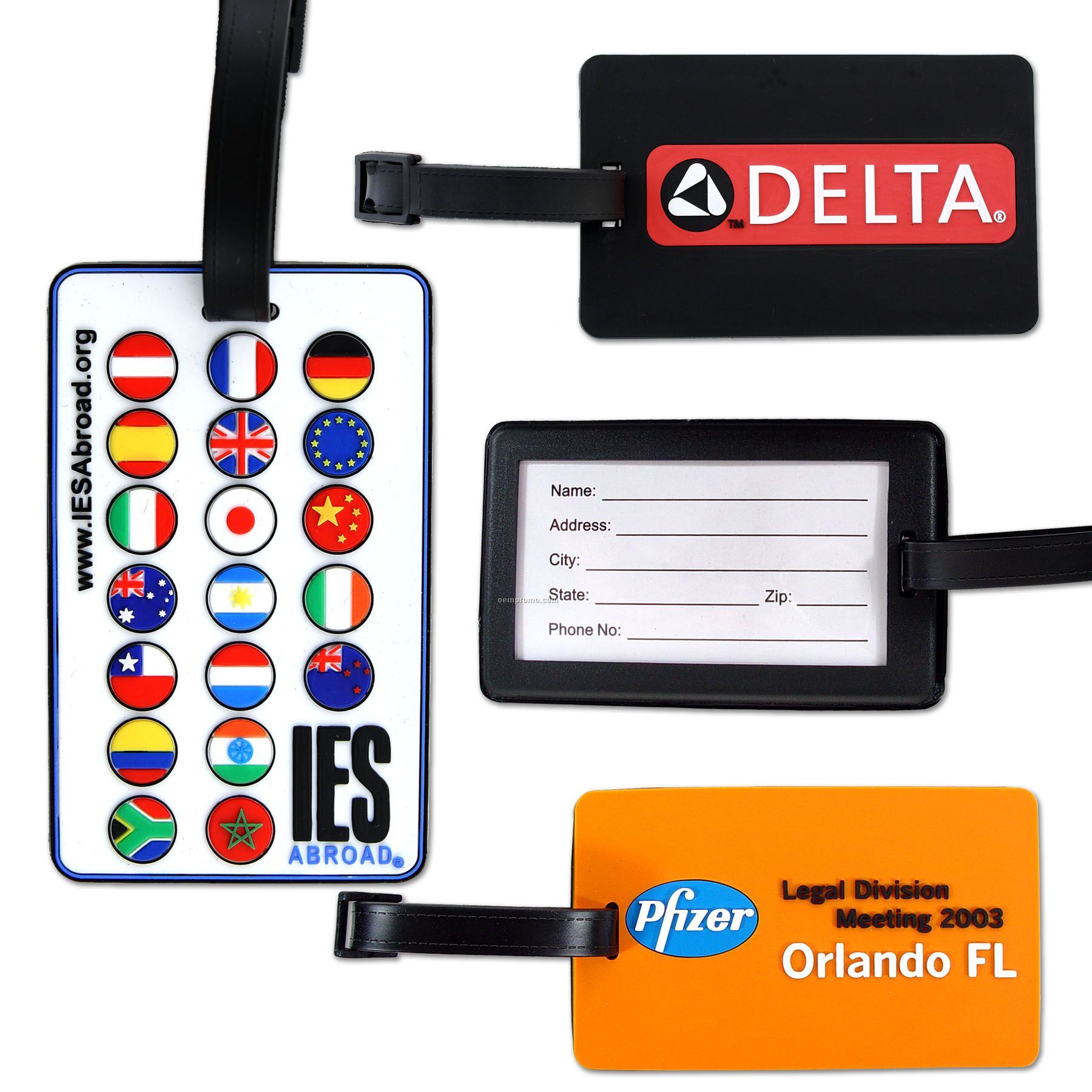 Spectraflex(R) Luggage Tag With Paper Insert And Molded 2-d Imprint
