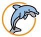 Stock Dolphin & Hoop Mascot Dolf001