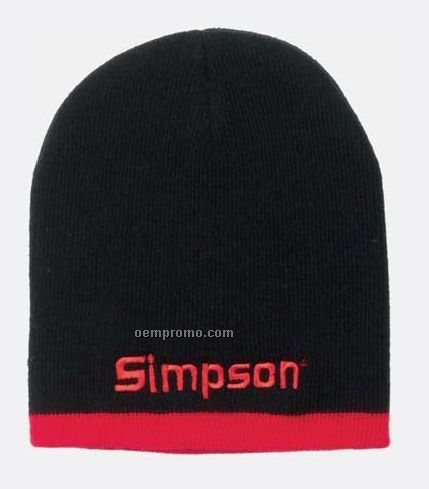 Two Color Beanie Hat (Blank)