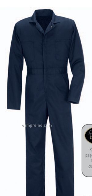 Twill Action Back Coverall With Chest Pockets