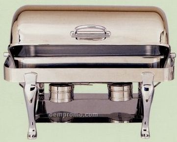 8 Quart Stainless Steel Rectangle Roll-top Chafer