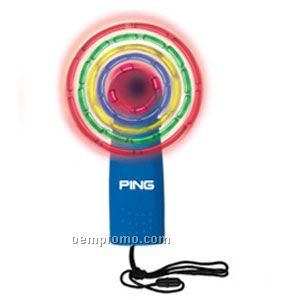 Light Up Pattern Fan W/ Blue Body & Rainbow LED