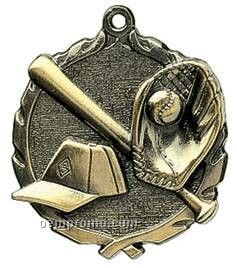 Medal, "Baseball" Wreath - 2-1/2" Dia.