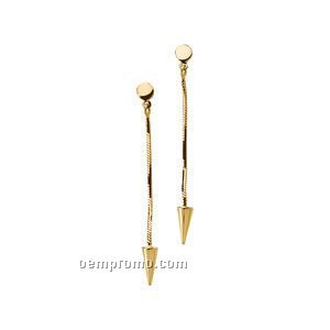 14ky Linear Dangle Earrings