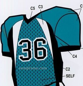 Adult Custom Football Uniform Jersey W/ 2 Tone Contrast Side