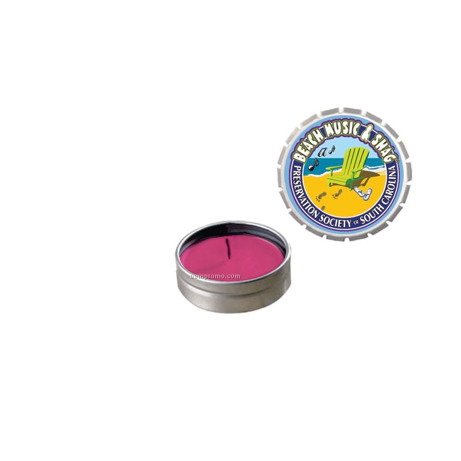 Silver Fresh Cut Roses Snap-top Tin Soy Candle