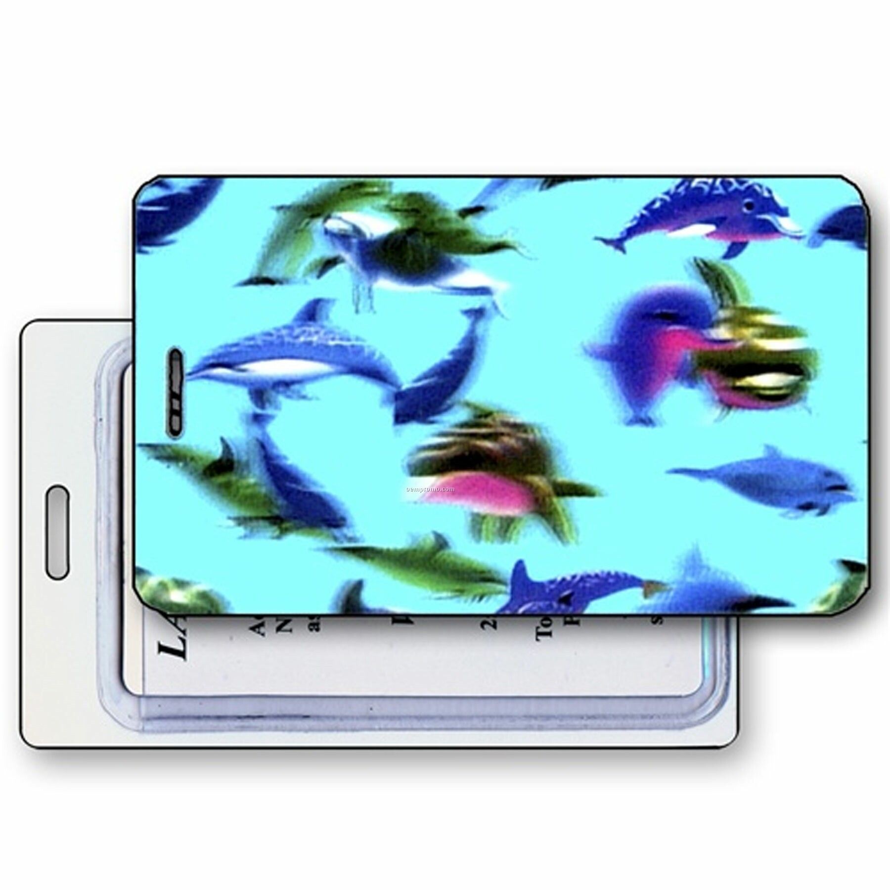 3d Lenticular Luggage Tags (Dolphins Swimming)