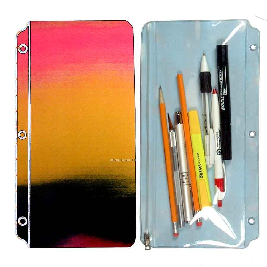 3d Lenticular Pencil Pouch (Black/Yellow/Pink)