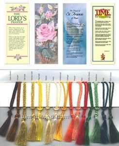 Bookmark 1.5"X7", W/Tassel, Hole Punched & Poly Bagged