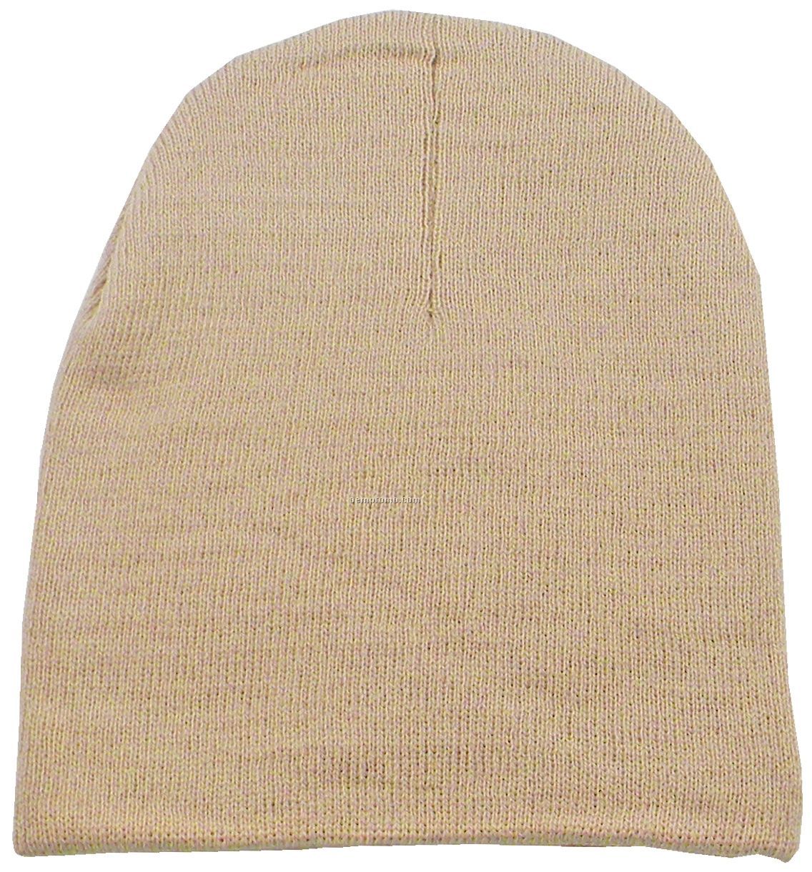 Short Knit Beanie Hat (Domestic 5 Day Delivery)