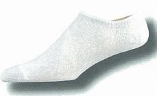 Stock Flat Knit Lightweight No Show Heel & Toe Sock (10-13 Large)