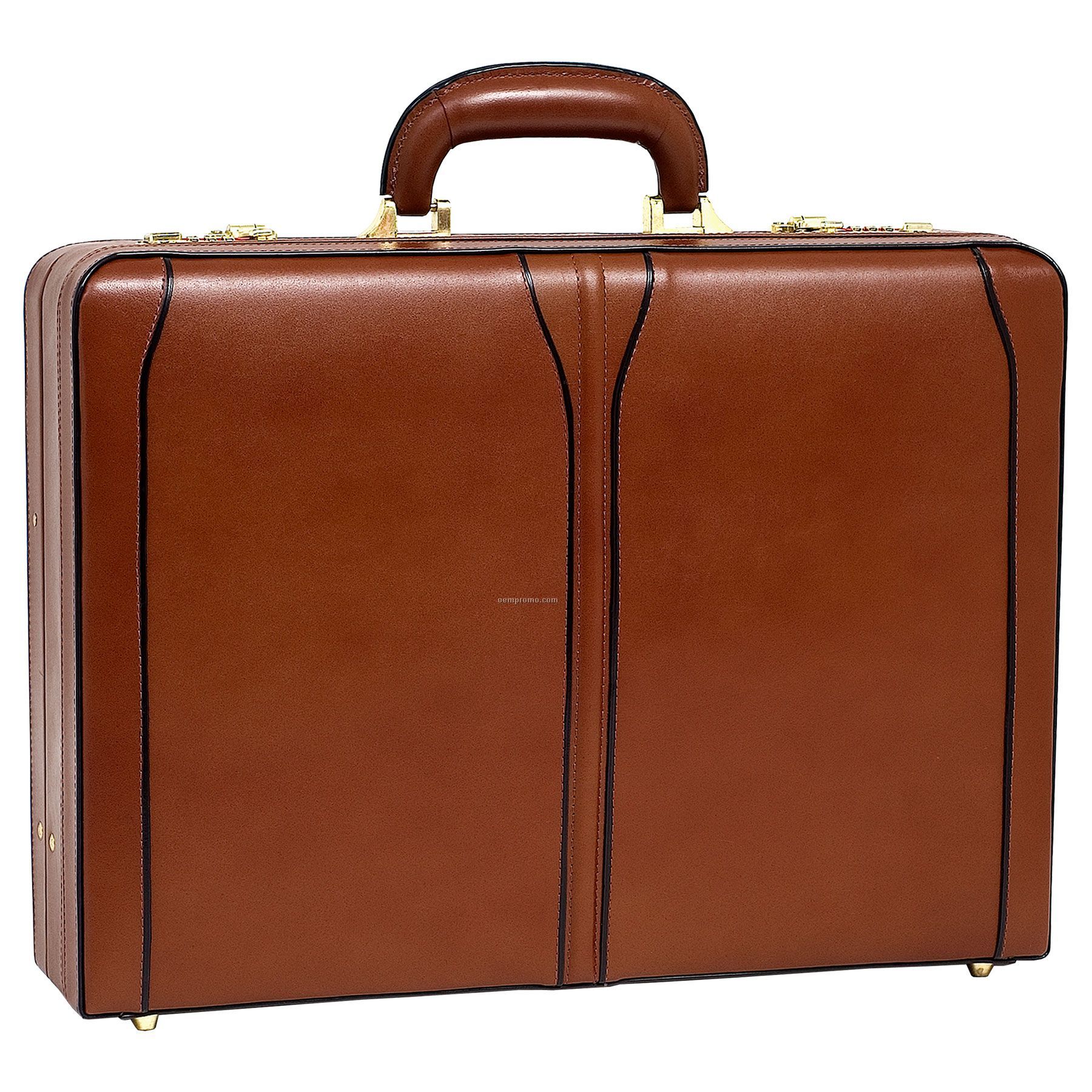 Turner Leather Expandable Attache Case - Brown