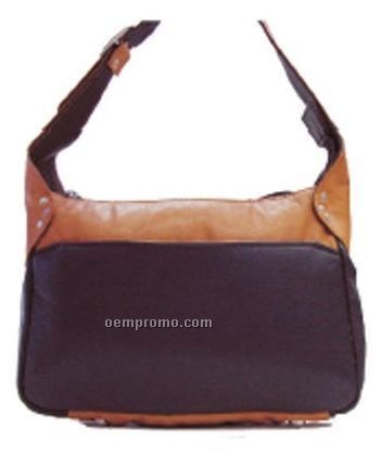 Ladies Abigail Shoulder Bag W/ Top & Front Zip Sections