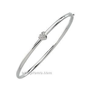 14kw .035 Ct Tw Diamond Fashion Bangle Bracelet