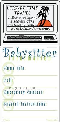 Babysitter List Magna Stick Calendar Pad (After 08/01/2011)
