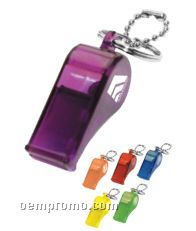 Plastic Whistle With Key Ring