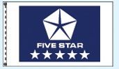 Checkers Double Face Dealer Logo Spacewalker Flag (Five Star Blue)